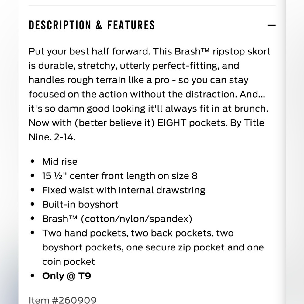 Title Nine Big B Skort Wailea Camo green pink zip close pockets boy short lined - Picture 6 of 16